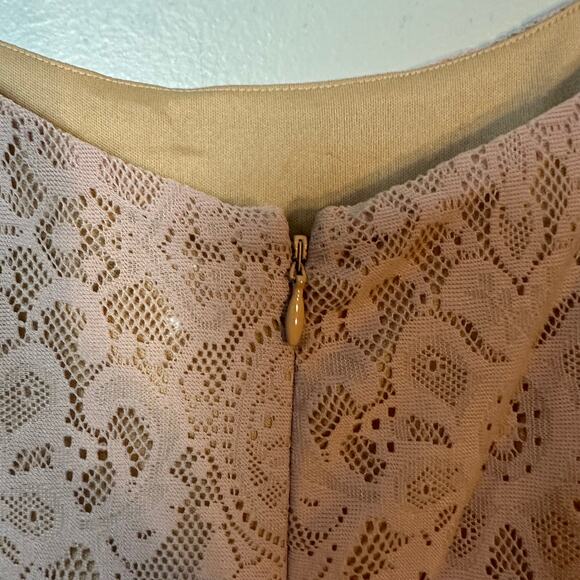 NWT Dress the Population Zahra Sheath Pink Lace Bodycon Midi Dress Size Large - Picture 12 of 12